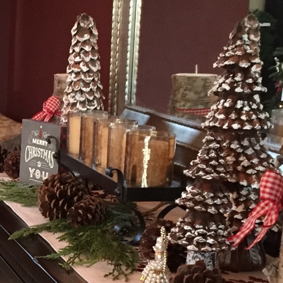 3 Christmas Trees with Snow Alpine Alpes Table top decor Ashland - Picture 4 of 6